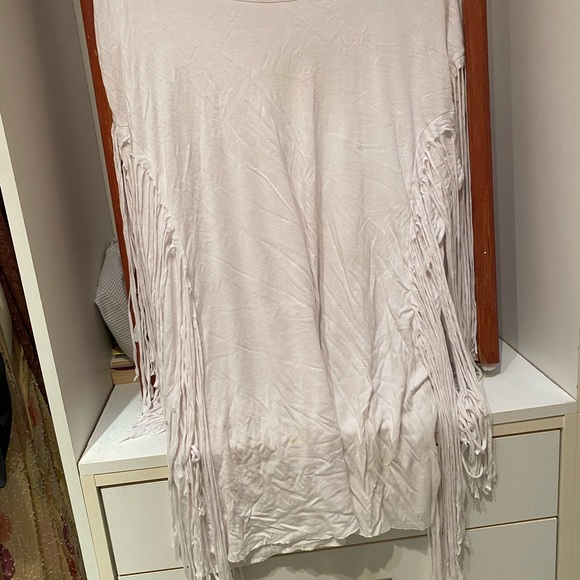 Aritzia Long sleeve thin jersey material grey top with silk bottom - Picture 4 of 4